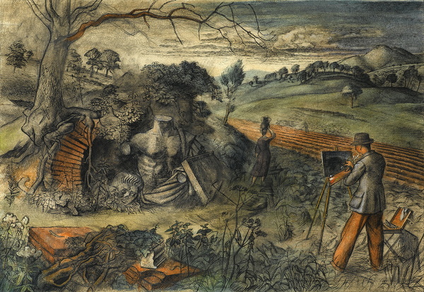 Artist Alan Sorrell: The Artist in the Campagna, c.1931