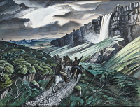 Artist Alan Sorrell: Thingvellir, Iceland, 1936