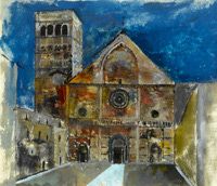 Artist Reginald Brill: The Church of San Ruffino, Assisi