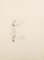 Artist Winifred Knights: Self Portrait: design for a frontispiece, c.1914