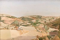 Artist Sir Thomas Monnington: Umbrian landscape, circa 1923
