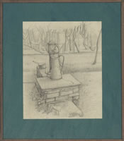 Artist Stanley Lewis: The Garden at Llwyn-On, Croesyceiliog, mid 1920s