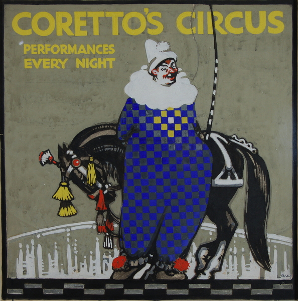 Artist Robert Austin: Corettos Circus, circa 1920