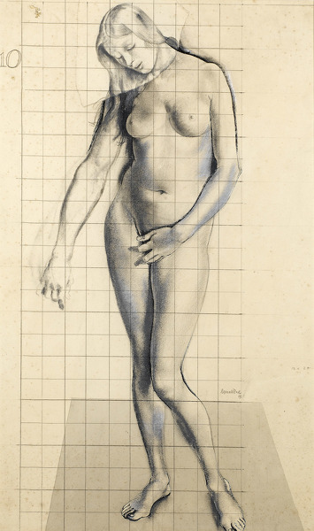 Artist Reginald Brill: Eve, Study for The Expulsion, 1927