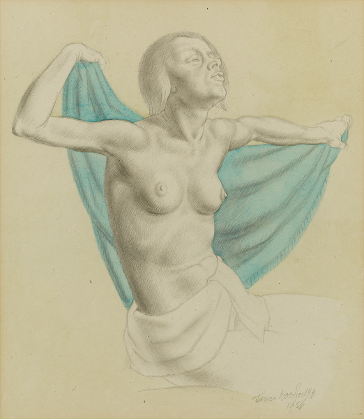Artist James Woodford: The Blue Towel, 1920s /1950s