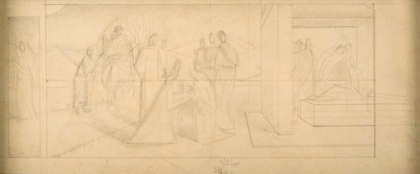 Artist Winifred Knights (1899-1947): Study for St Martins Altarpiece, Canterbury Cathedral, circa 1932