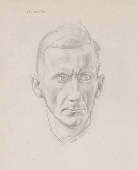 Artist Edward Irvine Halliday (1902-1984): Portrait study, 1936