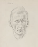 Artist Edward Irvine Halliday: Portrait study, 1936