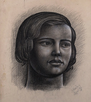 Artist Stanley Lewis: Edith circa 1930