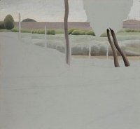 Artist Winifred Knights: Landscape with Fence, c. 1920